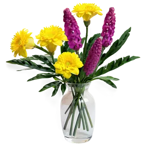 Yellow Flowers In Vase PNG Jps60 PNG