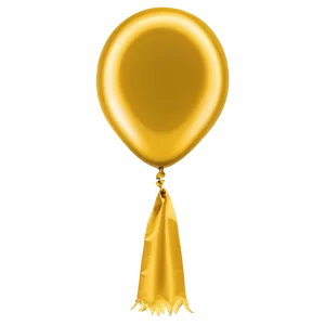 Yellow Foil Balloon PNG 06262024