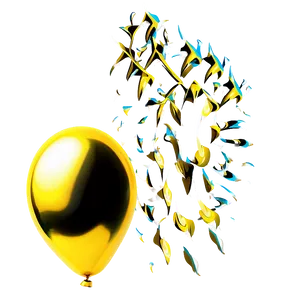 Yellow Foil Balloon PNG 13