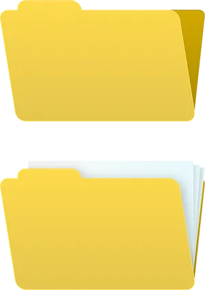 Yellow Folders Icon PNG image