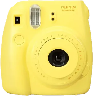 Yellow Fujifilm Instax Mini8 Camera PNG image
