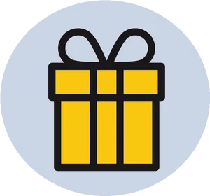 Yellow Gift Box Icon PNG image