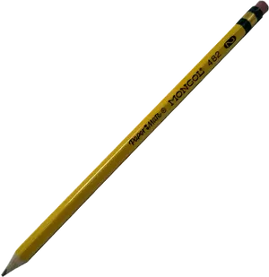 Yellow Graphite Pencil Black Background PNG image