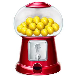 Yellow Gumball Machine PNG 50