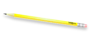 Yellow H B Pencilon Black Background