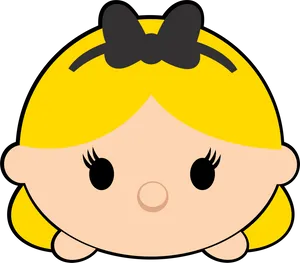 Yellow Haired Tsum Tsum Character PNG image