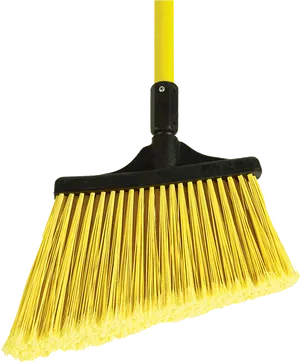 Yellow Handled Broom Closeup PNG image