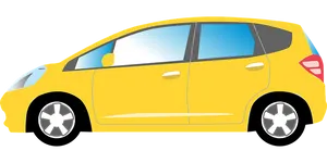 Yellow_ Hatchback_ Vector_ Graphic