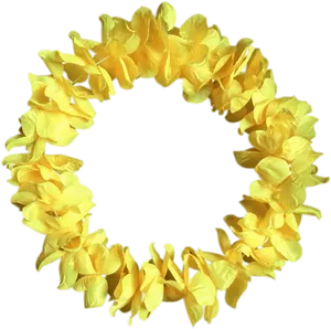 Yellow Hawaiian Lei Floral Arrangement PNG image