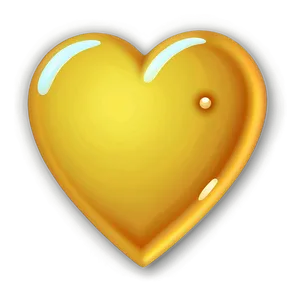 Yellow Heart Emoji Transparent Art Rcs16