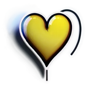 Yellow Heart Emoji Transparent Art Ybo70