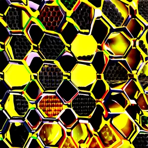 Yellow Honeycomb Structure Png Abq6 PNG image