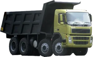 Yellow Indian Dump Truck PNG image