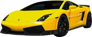 Yellow Lamborghini Gallardo Side View
