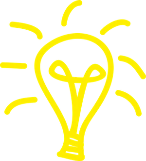 Yellow Lightbulb Illustration PNG image