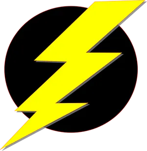 Yellow Lightning Bolt Graphic