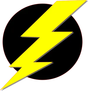 Yellow Lightning Bolt Graphic PNG