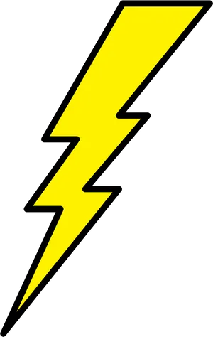 Yellow Lightning Bolt Graphic PNG image