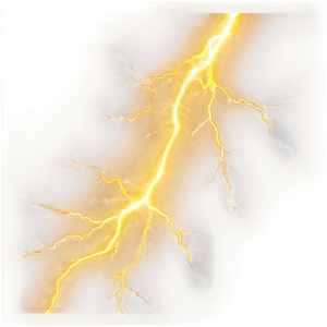 Yellow Lightning Glow PNG Fht