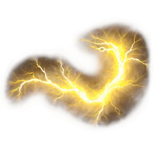 Yellow Lightning Wave PNG 06132024