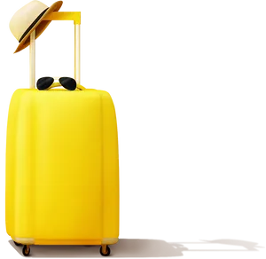 Yellow Luggage Bag Travel Accessories PNG image
