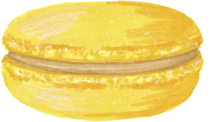 Yellow Macaron Illustration PNG image