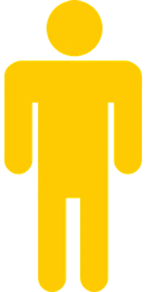 Yellow Man Icon Symbol