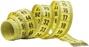 Yellow Measuring Tape Rolled PNG image