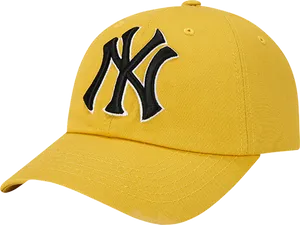 Yellow New York Yankees Cap PNG image