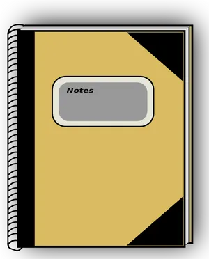 Yellow Notebook Cover Design PNG image