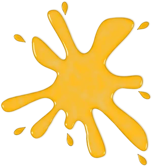 Yellow Paint Splash Graphic PNG