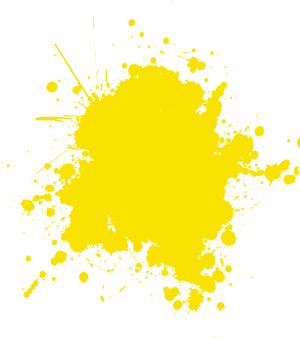 Yellow Paint Splatter Graphic PNG image