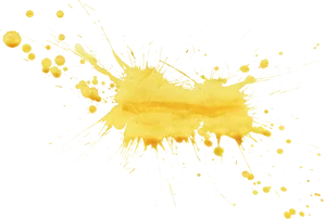 Yellow Paint Splatteron Black Background.jpg PNG image