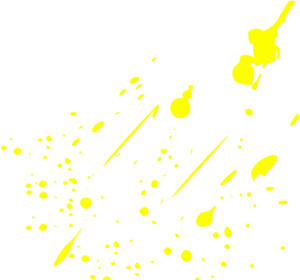 Yellow Paint Splatteron Grey Background PNG