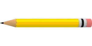 Yellow Pencil Black Background PNG image