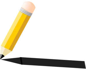 Yellow Pencil Black Background