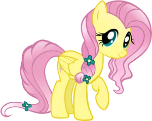 Yellow Pink Pony Vector PNG image