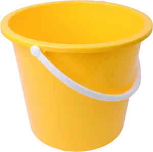 Yellow Plastic Bucketwith Handle PNG image