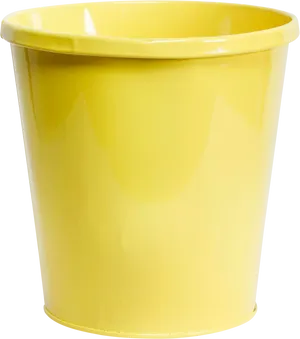 Yellow Plastic Trash Can Single Item
