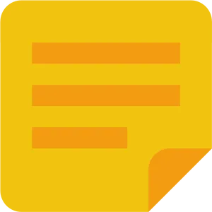 Yellow Post It Note Icon PNG image