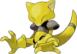 Yellow Psychic Pokemon Sleeping PNG image