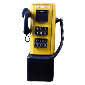 Yellow Public Phone PNG Lro PNG