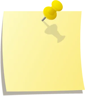 Yellow Pushpinon Note Paper