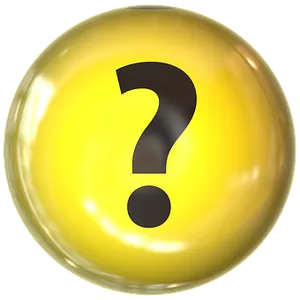 Yellow Question Mark Badge PNG image