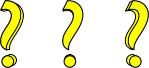 Yellow Question Marks PNG image