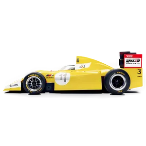 Yellow Race Car PNG Wty