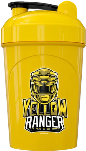 Yellow Ranger G Fuel Shaker Cup PNG image