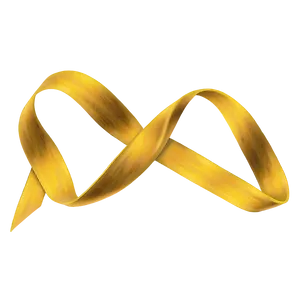 Yellow Ribbon Curl PNG 06262024