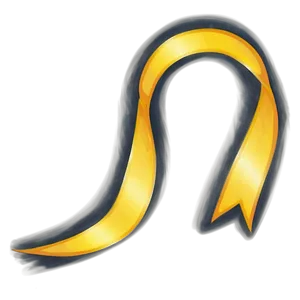 Yellow Ribbon Curl PNG 48