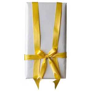 Yellow Ribbon Gift Wrap PNG Aom PNG